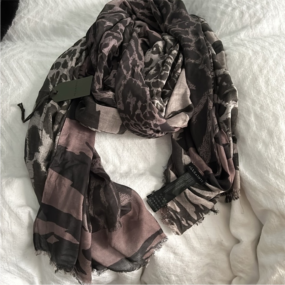 All Saint’s Animal Print Scarf